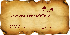 Veverka Annamária névjegykártya