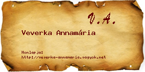 Veverka Annamária névjegykártya